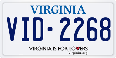 VA license plate VID2268