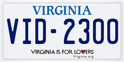 VA license plate VID2300