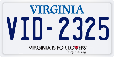 VA license plate VID2325