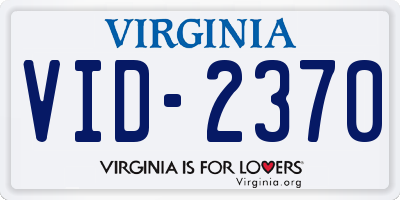 VA license plate VID2370