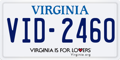 VA license plate VID2460