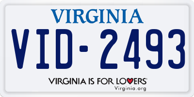VA license plate VID2493