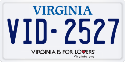 VA license plate VID2527