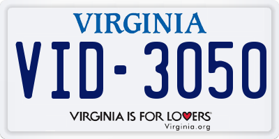 VA license plate VID3050