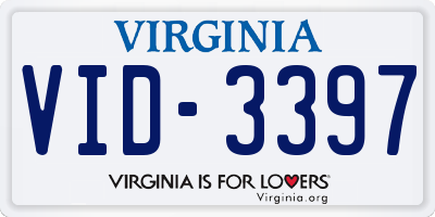 VA license plate VID3397