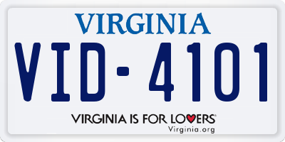 VA license plate VID4101
