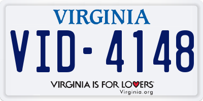 VA license plate VID4148