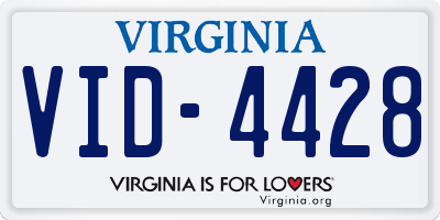 VA license plate VID4428