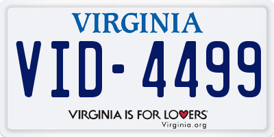 VA license plate VID4499