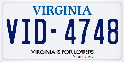 VA license plate VID4748