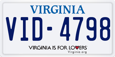VA license plate VID4798
