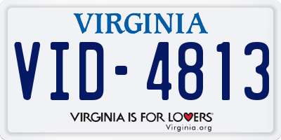 VA license plate VID4813