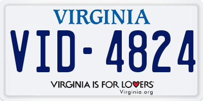 VA license plate VID4824