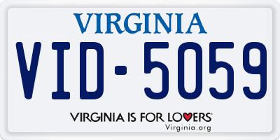 VA license plate VID5059