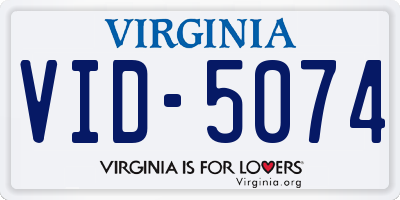 VA license plate VID5074