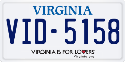 VA license plate VID5158