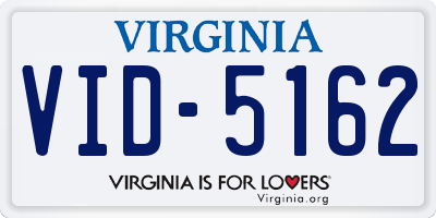 VA license plate VID5162