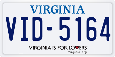 VA license plate VID5164