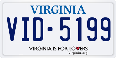 VA license plate VID5199