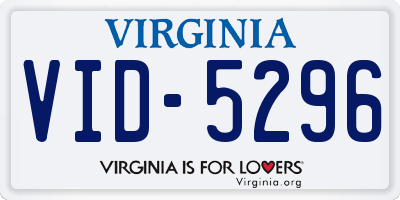VA license plate VID5296