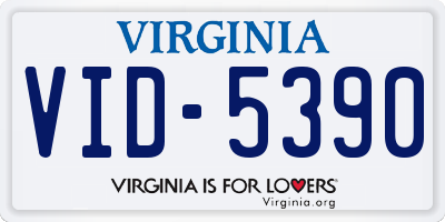 VA license plate VID5390