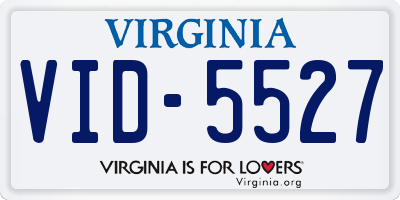 VA license plate VID5527