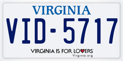 VA license plate VID5717
