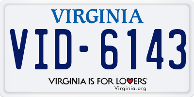 VA license plate VID6143
