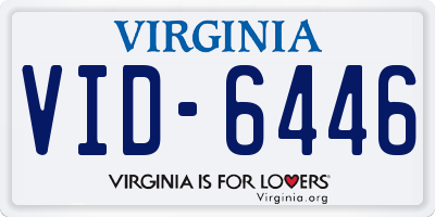 VA license plate VID6446