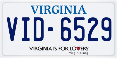 VA license plate VID6529