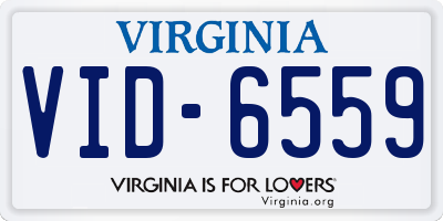 VA license plate VID6559