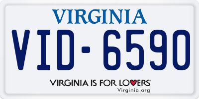 VA license plate VID6590