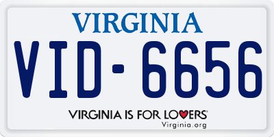 VA license plate VID6656