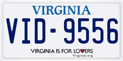 VA license plate VID9556