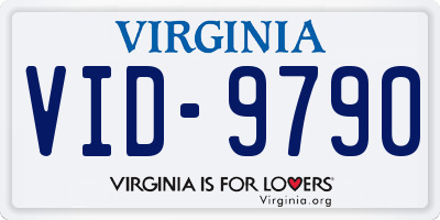 VA license plate VID9790