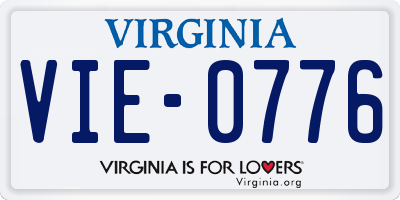 VA license plate VIE0776