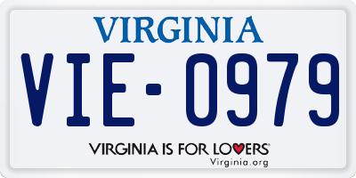 VA license plate VIE0979