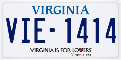 VA license plate VIE1414