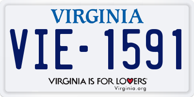 VA license plate VIE1591