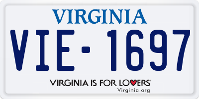 VA license plate VIE1697