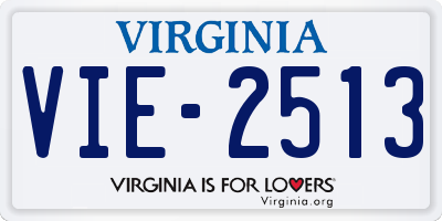 VA license plate VIE2513