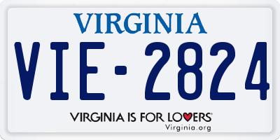 VA license plate VIE2824
