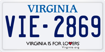 VA license plate VIE2869