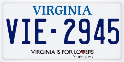 VA license plate VIE2945
