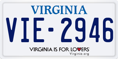 VA license plate VIE2946