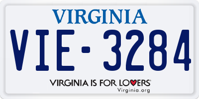 VA license plate VIE3284
