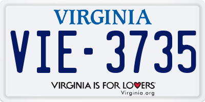 VA license plate VIE3735
