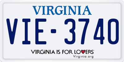 VA license plate VIE3740