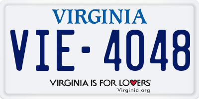 VA license plate VIE4048