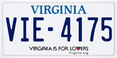 VA license plate VIE4175